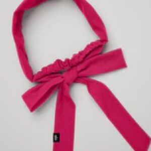 Alo Fresh Mesh Tie Headband in Magenta Crush